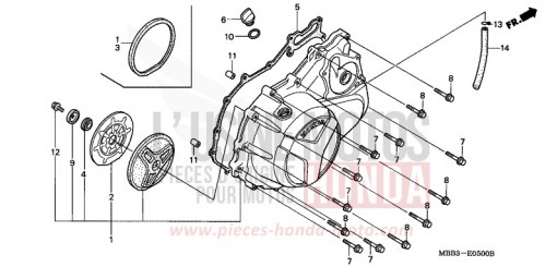 PANNEAU CARTER-MOTEUR D. VTR1000F2 de 2002